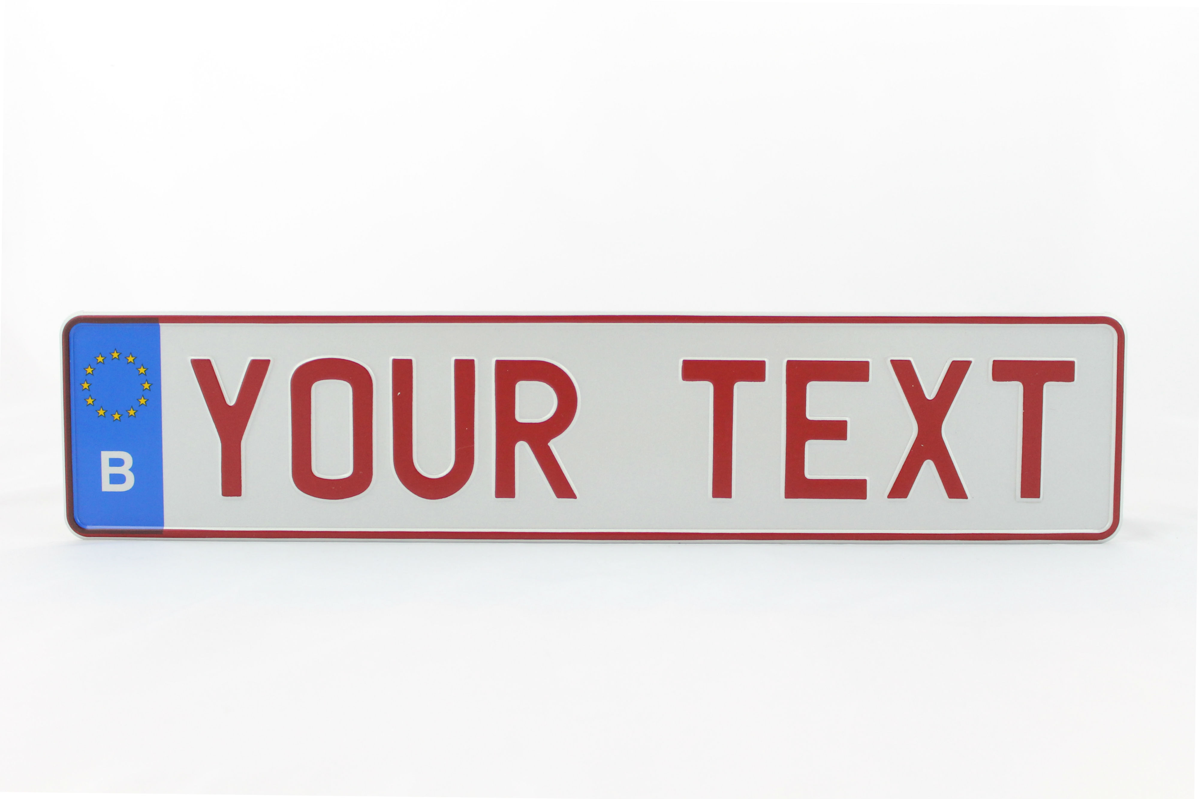 Belgium Belgian Euro European License Plate Number Plate Embossed Alu